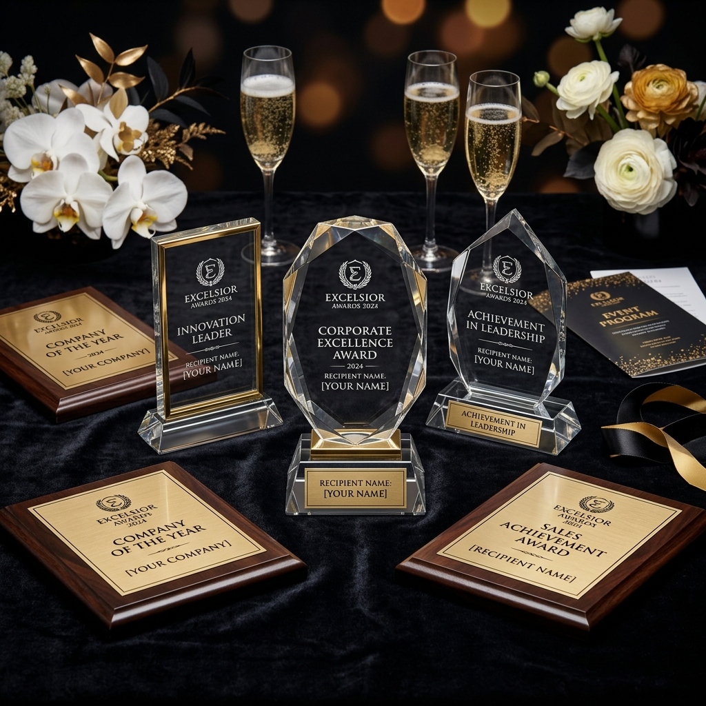 Corporate awards trophies