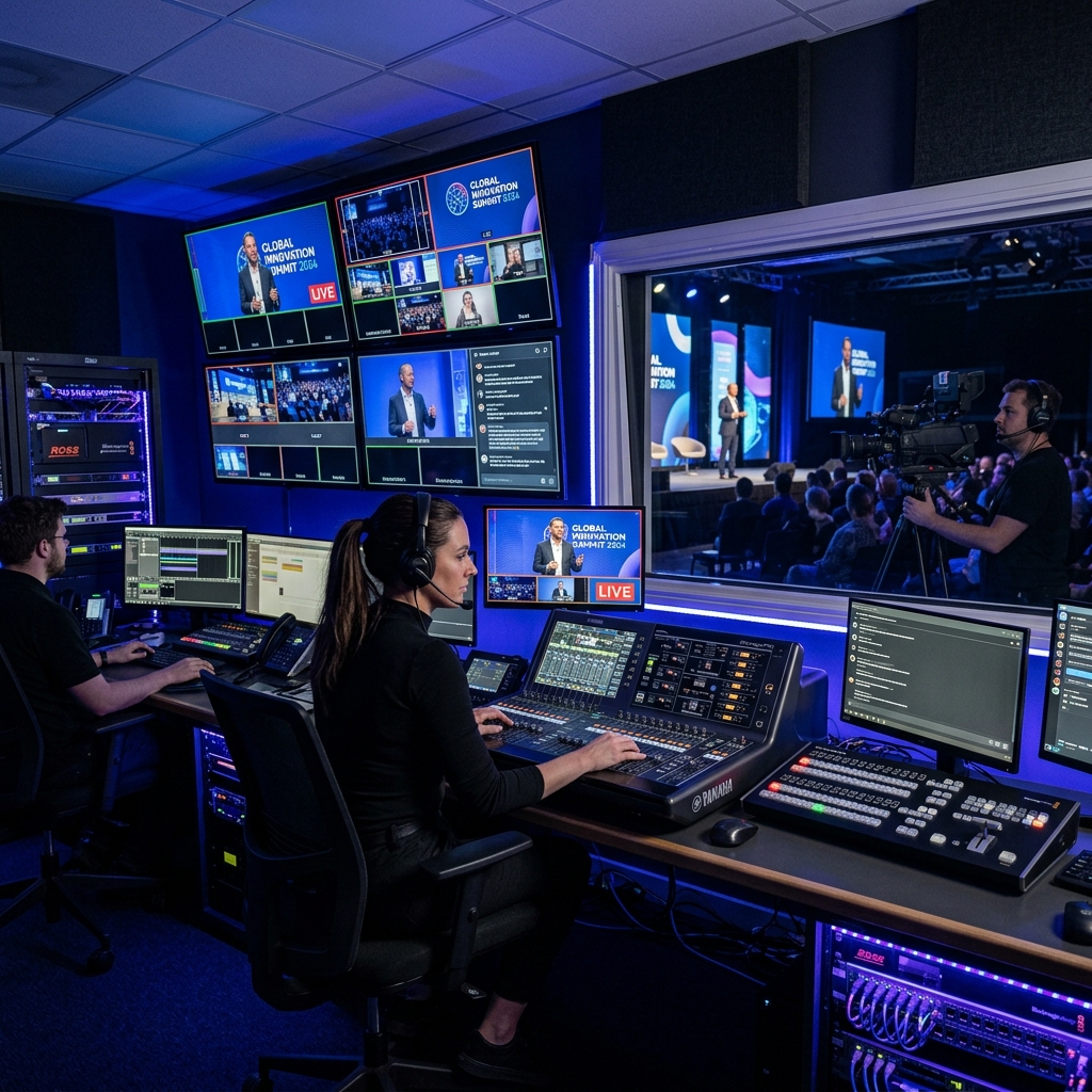 Hybrid event streaming control room