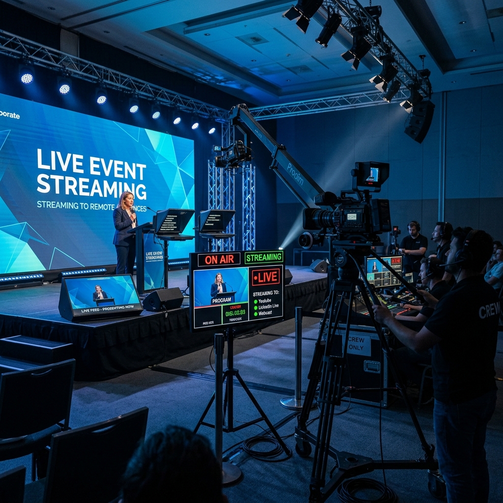 Live event streaming camera setup